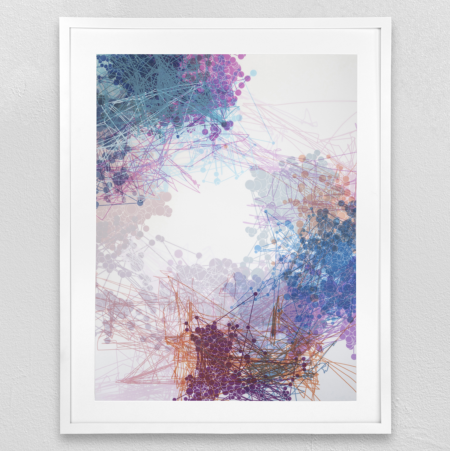 ”Behavioral Clustering” Bits of Information,  screenprint non-edition, 24” x 30”, 2023