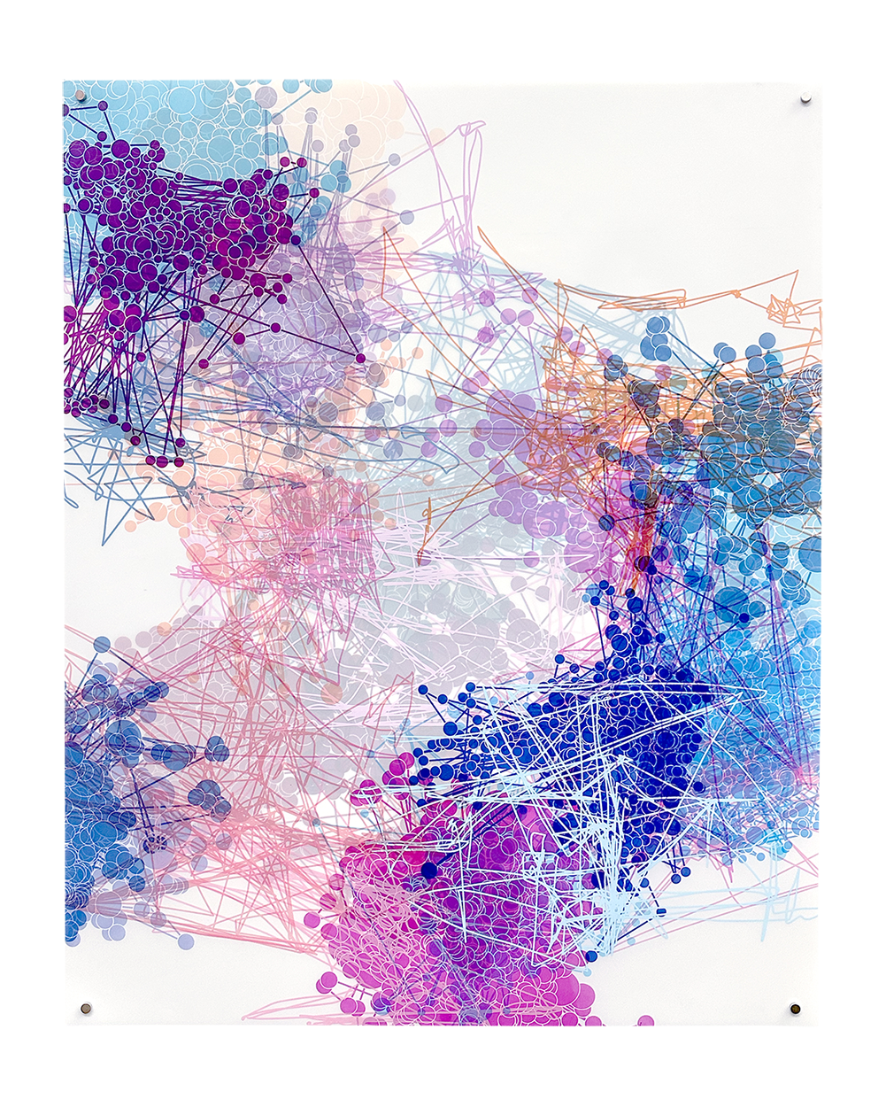 ”E.G. Directionality, Speed” Bits of Information,  screenprint non-edition, 24” x 30”, 2023