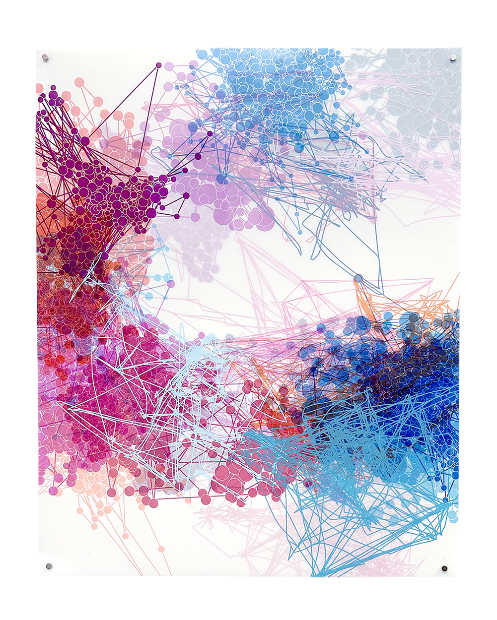 ”How Pupil Size Changes” Bits of Information,  screenprint non-edition, 24” x 30”, 2023