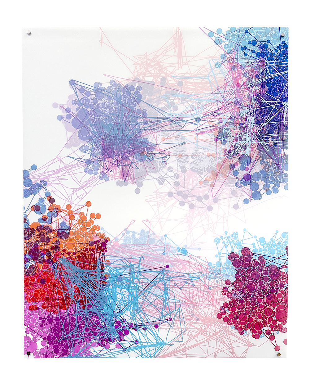 ”Most Frequent Pauses” Bits of Information,  screenprint non-edition, 24” x 30”, 2023