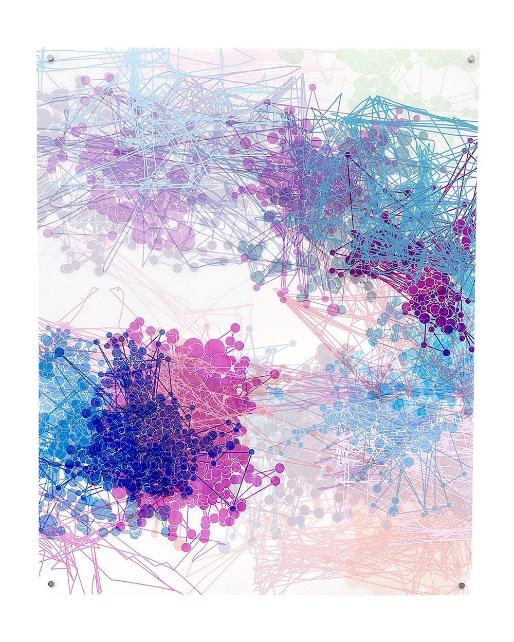 ”Scanpaths” Bits of Information,  screenprint non-edition, 24” x 30”, 2023