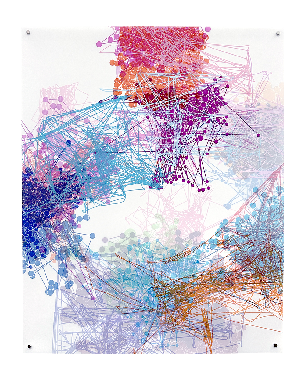 ”Transitions Between Regions” Bits of Information,  screenprint non-edition, 24” x 30”, 2023