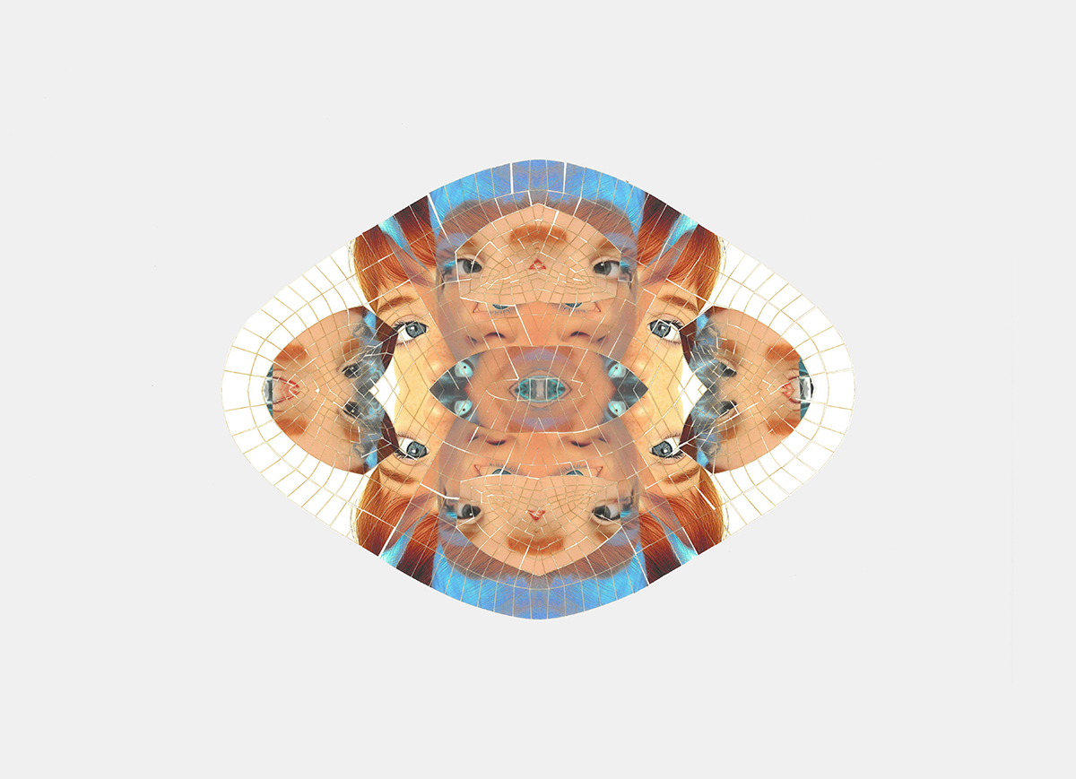 ”Percision Matching”, digital prints and collage, 20” x 16”, 2024